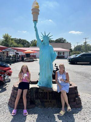 The Custard Stand. We had the Upside down banana plot and the patriotic sundae. Yum!