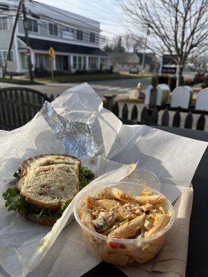 Meal on the patio