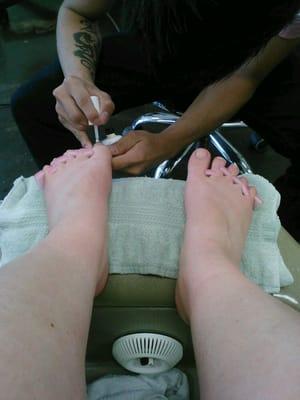 Pedicure with my sister!