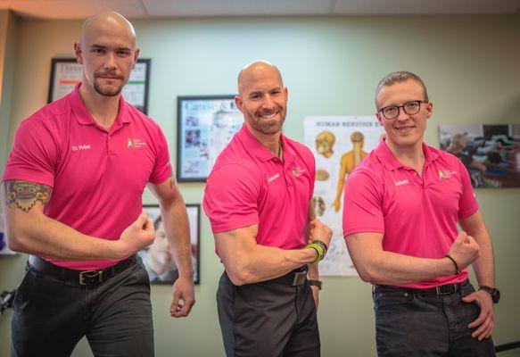 The men of Active Chiropractic Care (Left to right - Dr. Pollet, Dr. Ackerman, Active Anthony)