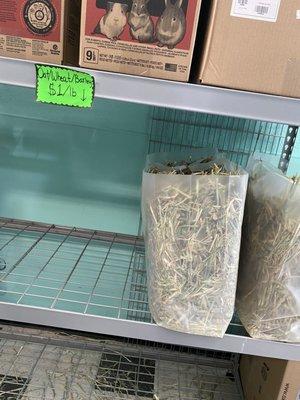 For your small animals (bunnies, guinea pigs, etc.) you can find really good deals for hay and pellets. Other places be taxing.