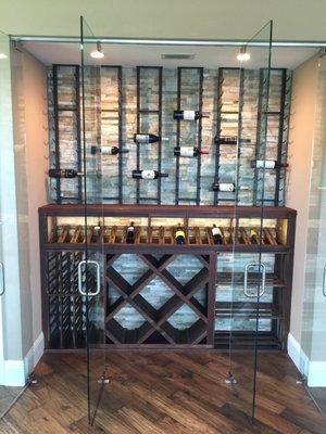 Small wine storage closet located in Lakewood Ranch, FL