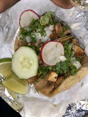 Chicken street tacos