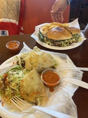 Gorditas and torta