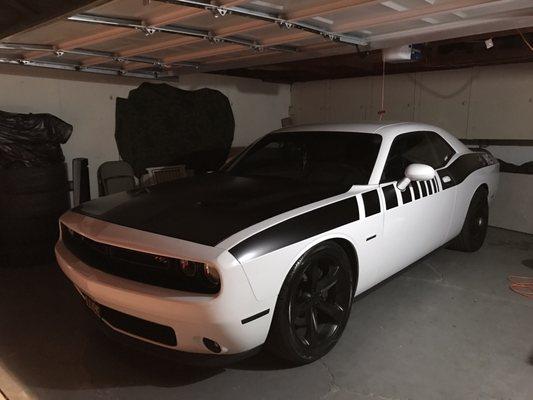 Hector did a custom stripe along the side of my 15' Challenger, also did my window tinting. Overall the best experience!