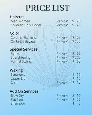 Price List