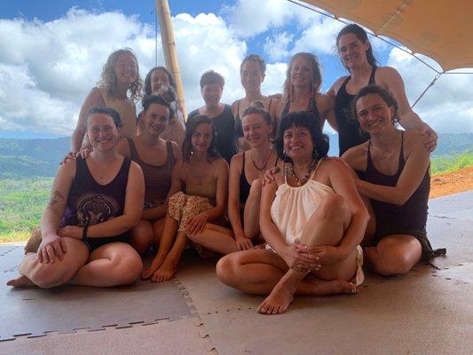 In bliss post "Cultivating Sovereignty Through Breathwork" class at Origins Gathering 2023 in Costa Rica