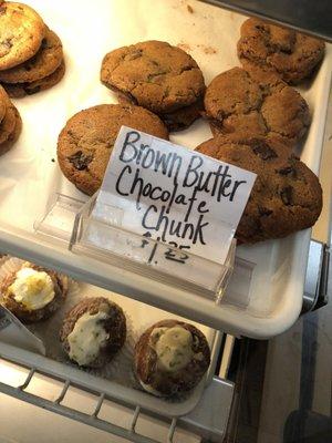 Brown butter chocolate chip cookie :) huge chips!!