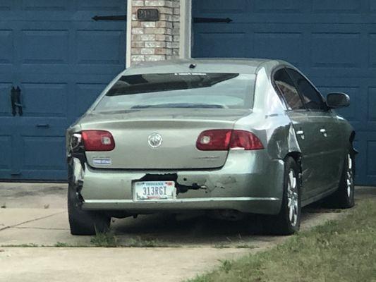 Vehicle not moved in months, flat tires.