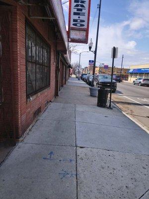 Social distancing - not a problem - south side of 59th St. facing west of Richmond St. on April 6, 2020