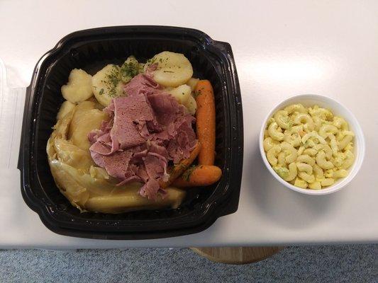 Corned beef and cabbage for St. Patrick's Day, delicious!