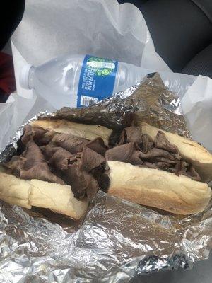 A joke of a sandwich. Italian beef