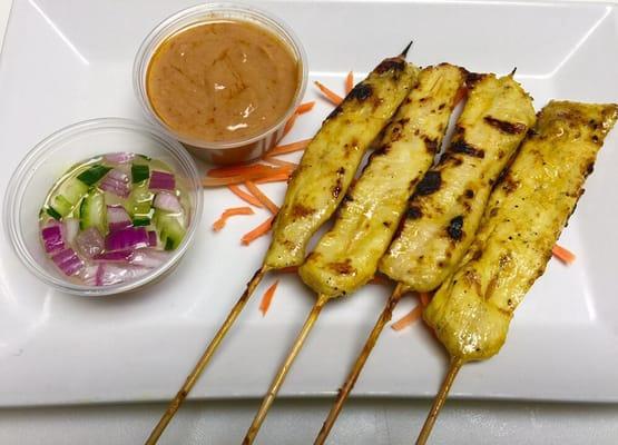 Satay w/peanut sauce