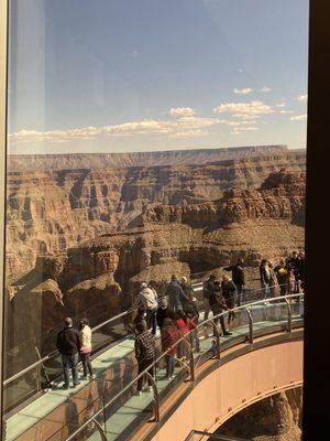 View of the skywalk from the sky view restaurant