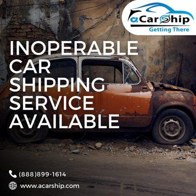 www.acarship.com
"Inoperable Car Shipping Service Available"
#shipping #car #shipment #transportation #Inoperable #vehicle #acarship