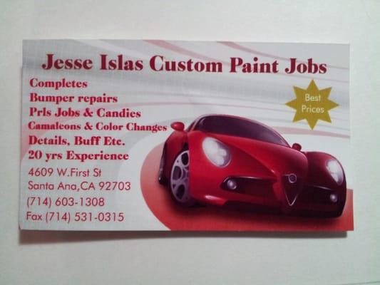 The painter's business card