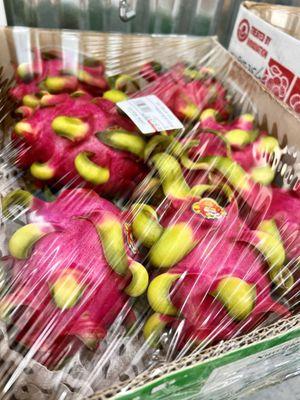 Beautiful dragon fruit sold by the case too and very well priced