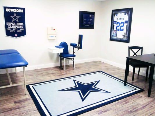 Cowboys themed Patient room