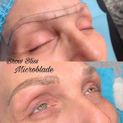 Microblading mapping before and after