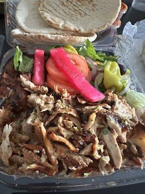 Chicken shawarma platter