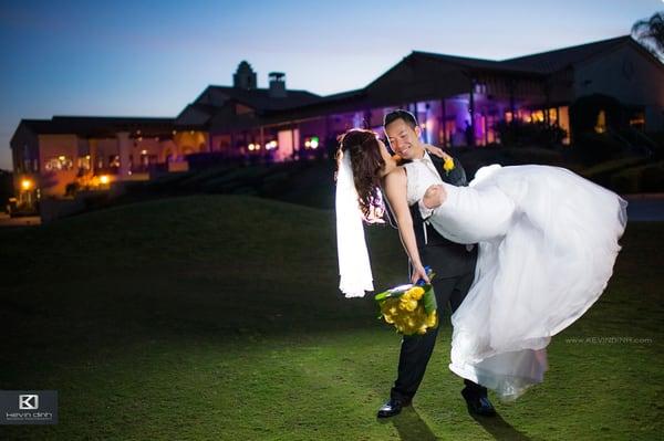 At golf course of Admiral Baker House and the venue is at the back.  Photography by Kevin Dinh