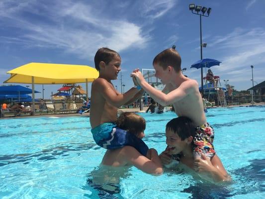 Enjoying the Olympic size pool!