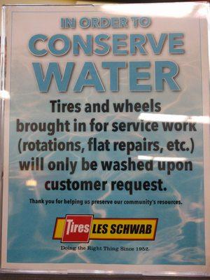 Never knew they ever washed tires. Even before the drought.