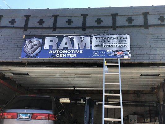 New sign for RAM Automotive Center!