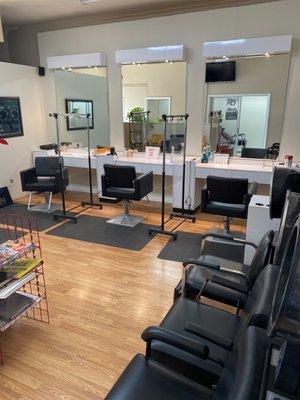 The salon in the back