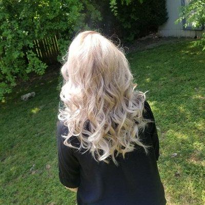 Perfect blonde done by Courtney