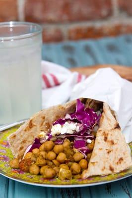 Channa masala wrap