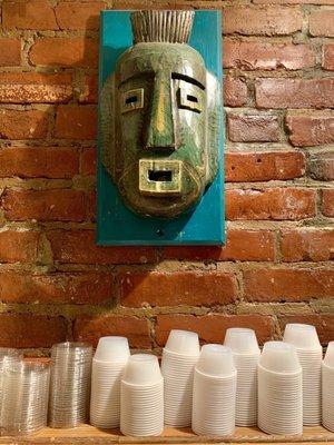 Olmec guarding the hot sauce