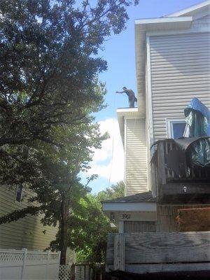 After clearing the roof on W. Stratford Rd. Va. Beach