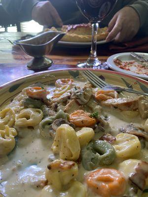 My 3 Cheese Tortellini was Delicious. The Fresh Made Pasta and Alfredo sauce was very enjoyable and more than enough.