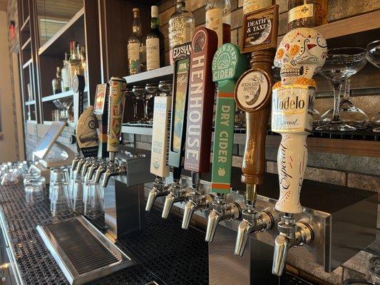 Beers on tap