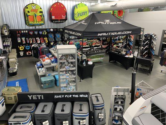 Our Pro Shop Loaded With Hyperlite Wake And HO Water Sports Gear, Yeti Coolers, And Costa Sunglasses/Clothing.