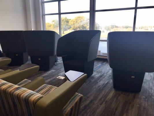 Private seating in library!