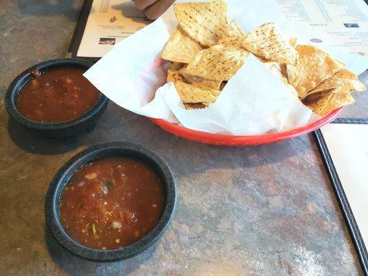 Complimentary chips and salsa