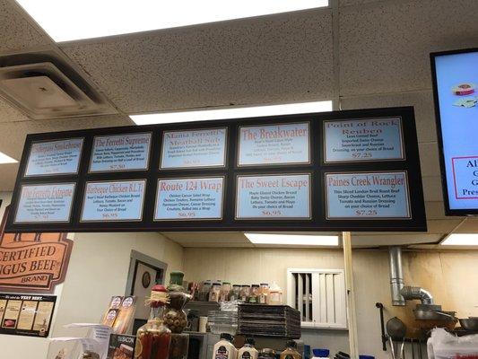 Deli menu