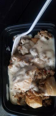 Full order of biscuits and gravy