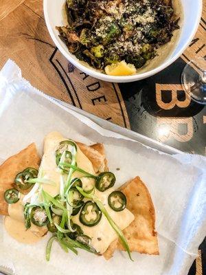 Stuff taco nachos and Brussels sprouts.