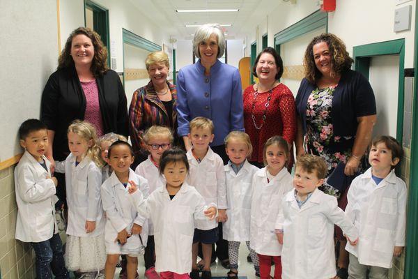 STEM Class in our college science lab and a special visit from Congresswoman CLark.