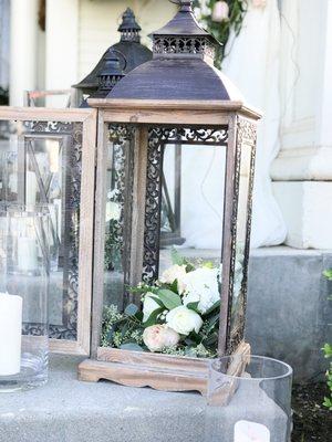 Lantern filled with floral