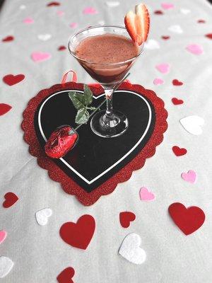 Strawberry Chocolate Martini - Chocolate is said to contain substance that inflames desire and make the beloved one more open to romance.