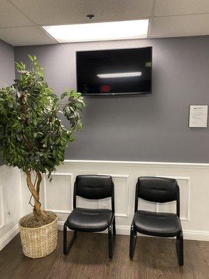 New TV's placed in waiting rooms!!