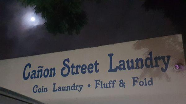 super moon over Canon St. Laundry