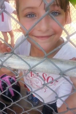 #Izabellablue Photogenic? Yes! Softball ready?  Um....