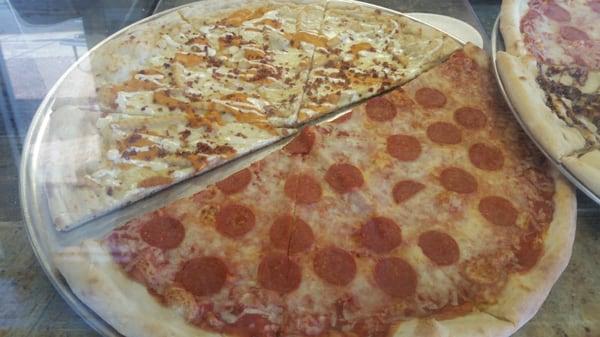 Loaded cheese fries pizza & pepperoni.