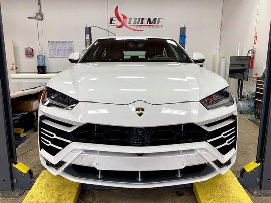 Lamborghini Urus with Prestige Spectra PhotoSync IRD Window Tint and Prestige ClearGuard Nano Paint Protection Film (Clear bra)