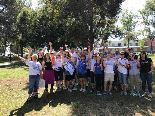 A group of our church folks at a walk to support Lutheran Social Services that serves the homeless and needy in Ventura County.